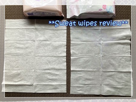 ビオレZEROとビオレ冷シートのシート比較画像