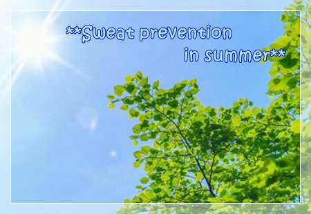 真夏の汗対策の空の画像