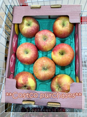 コストコでリピ購入したりんご 1箱 カートに入れた様子。
