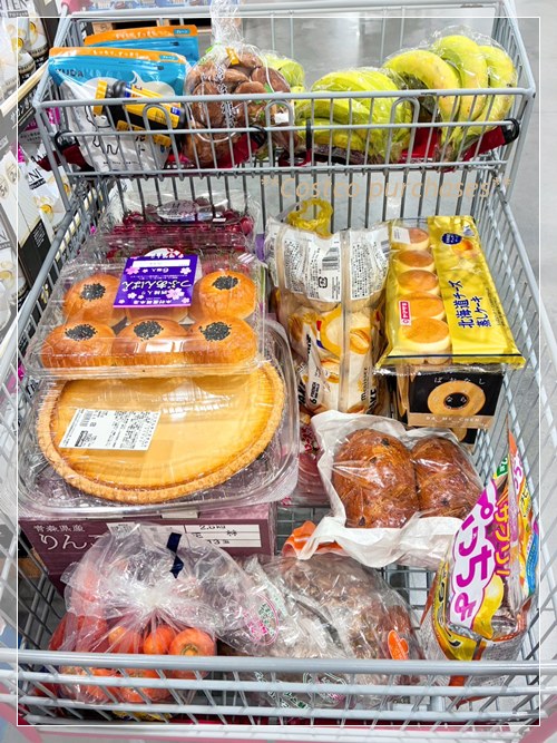 3月1回目のコストコ購入品11品をカートに入れた様子